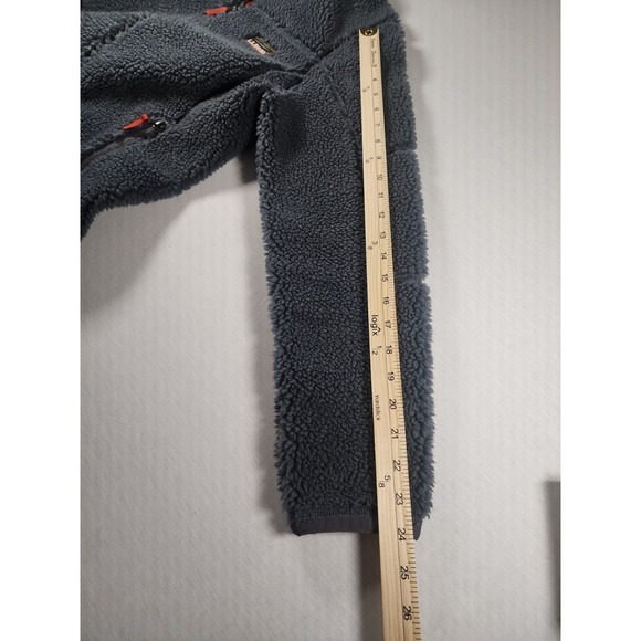 L.L. Bean Womens Medium Regular Mountain Deep Pile Fleece Sherpa Jacket Gray Zip - Picture 6 of 13